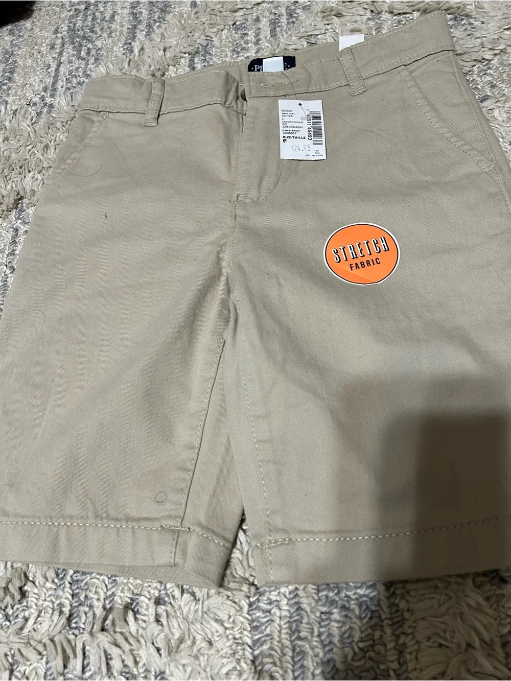 The Children's Place Khaki Stretch Boys' Shorts - Tan